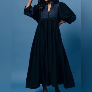 Mi Golondrina Violeta Maxi Dress Sz M